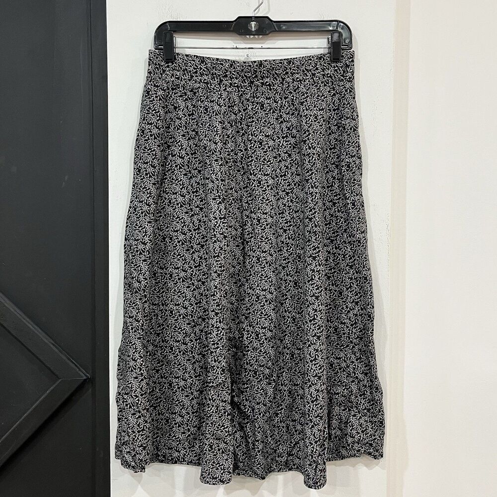 Vintage Norton McNaughton Flowy Print Midi Skirt Size 12 Boho